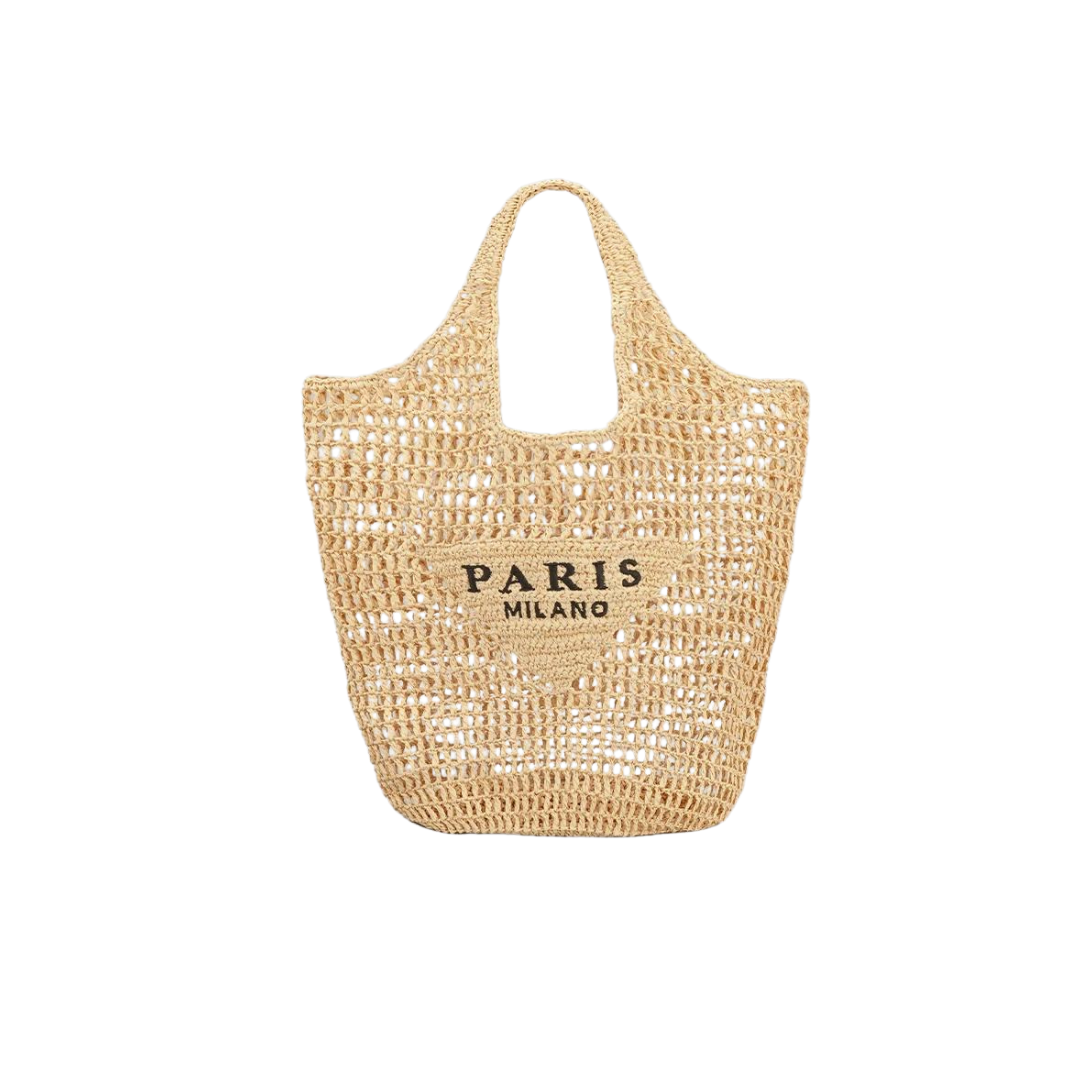 CROCHET TOTE BAG - BEIGE