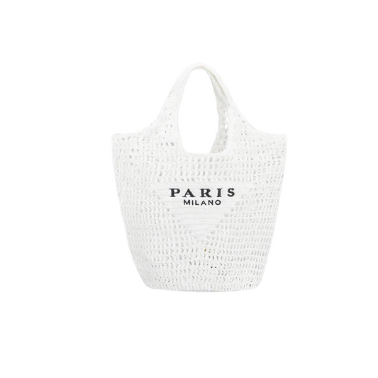 CROCHET TOTE BAG - WHITE