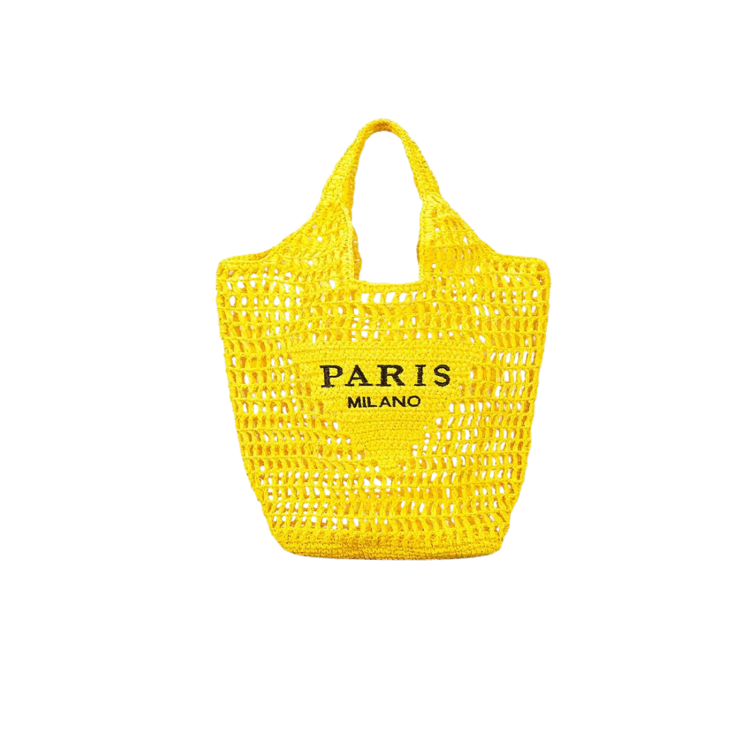 CROCHET TOTE BAG - YELLOW