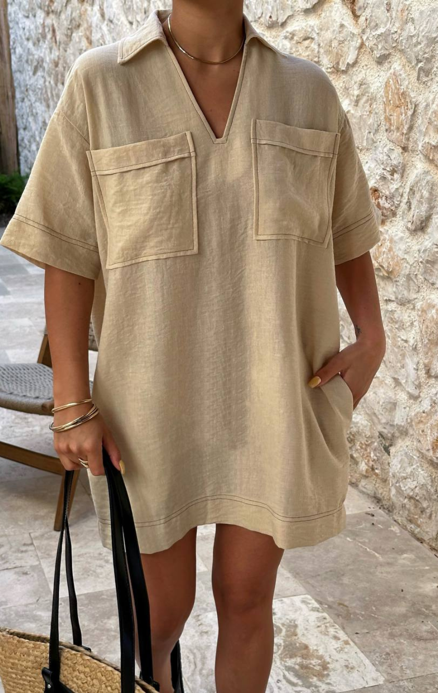 POCKET SHIRT DRESS